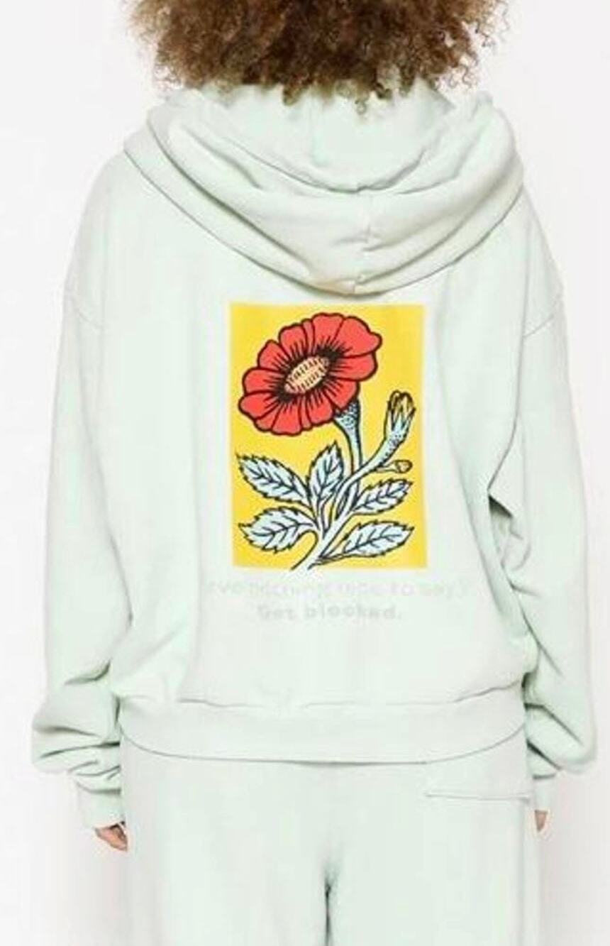 Boys Lie Get Blocked Cropped Hoodie Flaws Sz.O/S